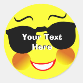 Adesivo Diversão de Sun Summer Face Personalizada