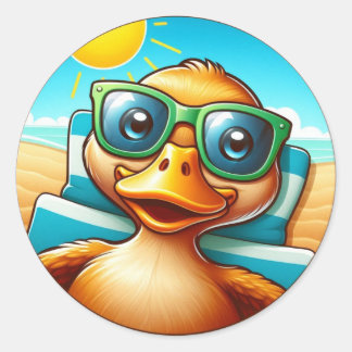 Adesivo Diversão de Verão, dia ensolarado, na praia