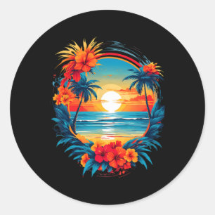 Adesivo Diversão de Viagem de Verão Retro Férias Camper Pr