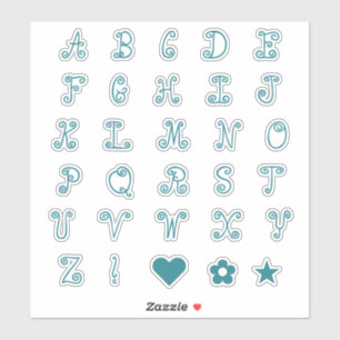 Adesivo Diversão do alfabeto espiritual das iniciais do al