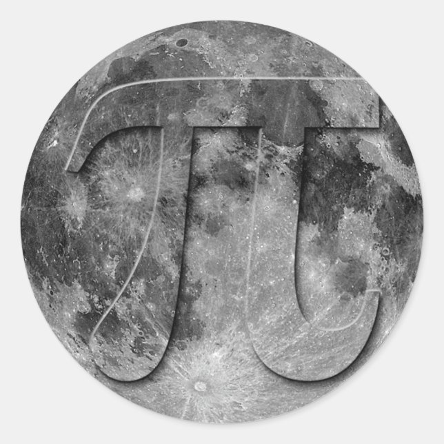 Adesivo Diversão do Dia Pi da Lua Completa (Frente)