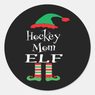 Adesivo Diversão do Hockey Mãe Elf Xmas Família Matam Mulh