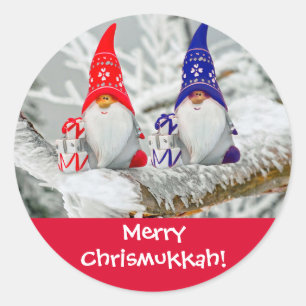 Adesivo Diversão dos Papais noeis de Chrismukkah Feliz Az