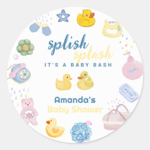 Adesivo Diversão Espirro Splash Pato de Borracha Banho Chã