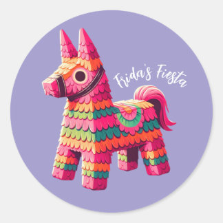 Adesivo Diversão Festiva Mexicana Colorida Piñata Nome Per