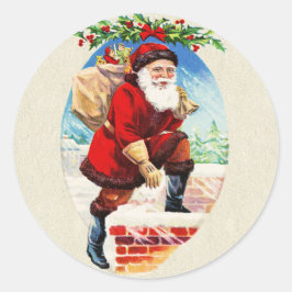 Adesivo Diversão Festiva Vintage Papais noeis vitorianos p