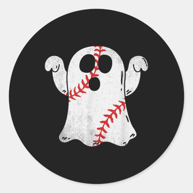 Adesivo Diversão Halloween Figurume Baseball Ghost Basebal (Frente)