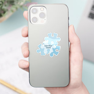 Adesivo Diversão Jigsaw Puzzle Aniversário Favorito Azul
