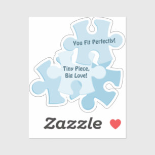 Adesivo Diversão Jigsaw Puzzle Azul Favor do Lema de Anive