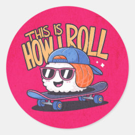Adesivo Diversão Kawaii Sushi no skate