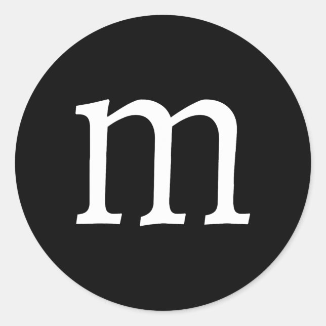 Adesivo Diversão - Letra m Figuras de Halloween (Frente)