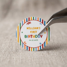Adesivo Diversão Para Ser Um Aniversário Colorido
