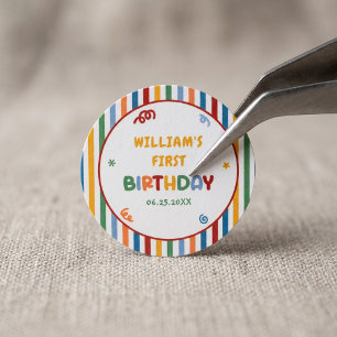 Adesivo Diversão Para Ser Um Aniversário Colorido