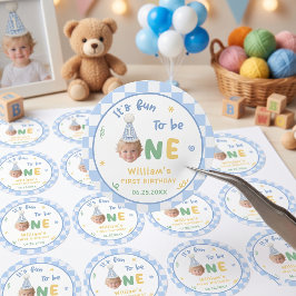 Adesivo Diversão Para Ser Um Menino 1º Aniversário