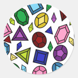 Adesivo Diversão Real do Arco-Íris Gemstones e Jewelry Pat