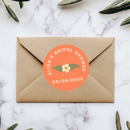 Adesivo Diversão Retro Boho Floral Chá de Noiva PERSONALIZ