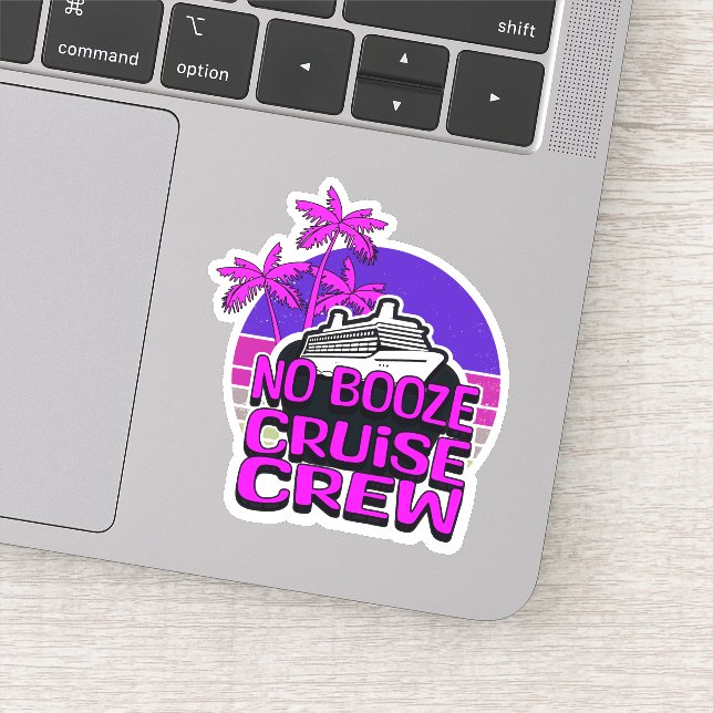 Adesivo Diversão Rosa EQUIPE DE CRUIZE SEM ÁLCOOL Viagem e (Detalhe)