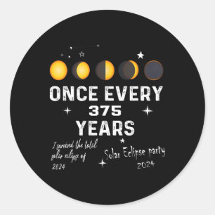 Adesivo Diversão Total do Eclipse Solar 8 de abril de 2024
