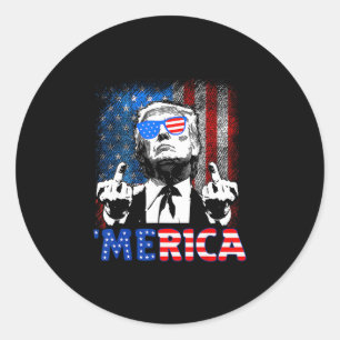 Adesivo Diversão Trump 4 De Julho Merica Bandeira American
