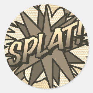 Adesivo Diversão Vintage SPLAT Arte Pop de Quadrinhos Anti