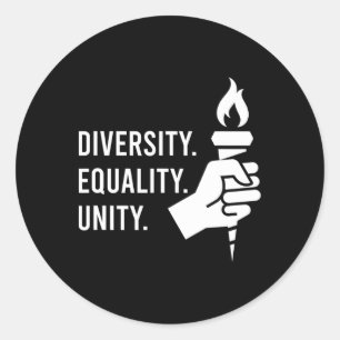 Adesivo Diversidade. Igualdade. Unidade. Feminista