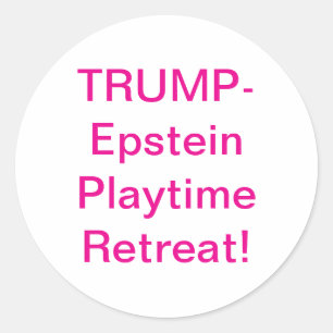Adesivo Diversões de Trump-Epstein no Hankamer Artjunkhaus