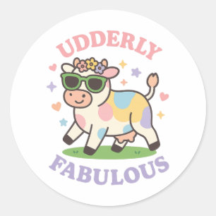 Adesivo Divertidamente Uma Vaca Linda e Fabulosa