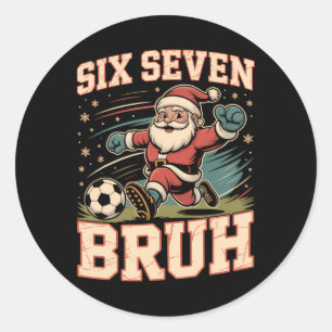 Adesivo Divertido 67 Meme Bruh Natal Futebol Papai Noel Xm