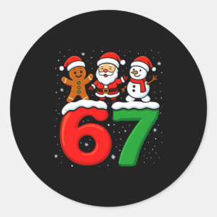 Adesivo Divertido 67 Meme Natal Seis Sete Papai Noel Bonec
