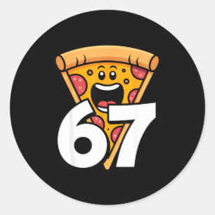 Adesivo Divertido 67 Meme Seis Sete Humor Comida Zza