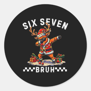 Adesivo Divertido 67 Natal Seis Sete Meme Reindeer Dabbing