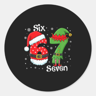 Adesivo Divertido 67 Seis Sete Meme 6 7 Elfo Papai Noel Na