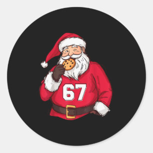 Adesivo Divertido 6 7 Meme Brainrot Papai Noel Para Menino
