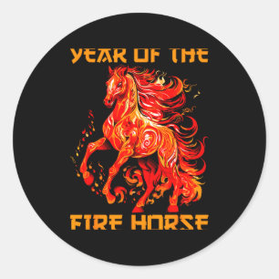 Adesivo Divertido ano novo chinês feliz cavalo lunar de fo