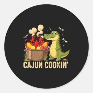 Adesivo Divertido Cajun Louisiana Cozido Jacaré Lagostim M