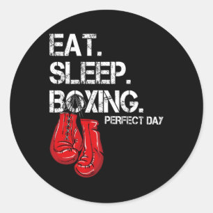 Adesivo Divertido Comer. Dormir. Repetir. Amante do Boxe D