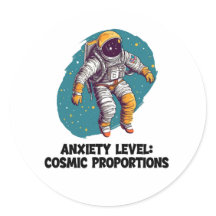 Adesivo Divertido de Ansiedade Espacial
