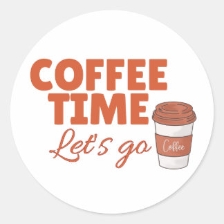 Adesivo Divertido de Café Retro