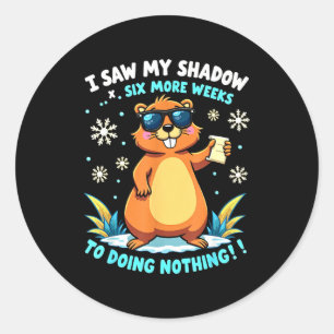 Adesivo Divertido Dia do Groundhog Seis Semanas A Mais de 