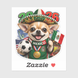 Adesivo Divertido do Chihuahua Mexicano da Copa do