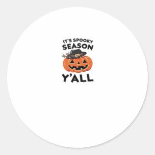 Adesivo Divertido É a estação Spooky Y'all Pumpkin Design