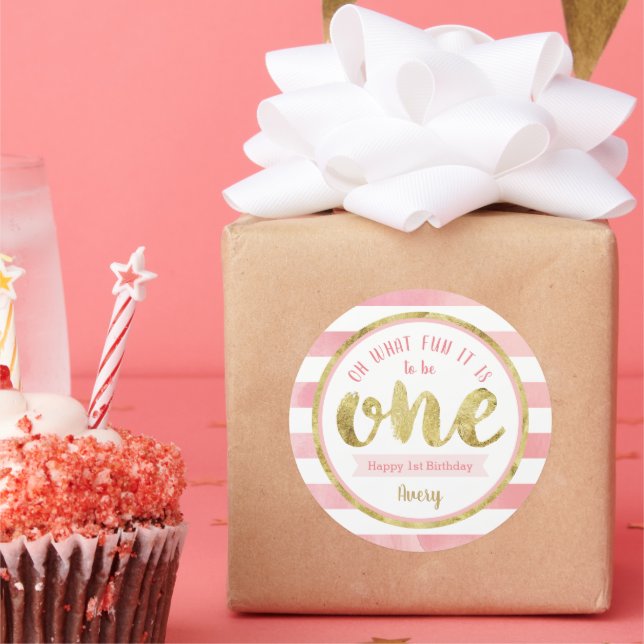 Adesivo Divertido em ser uma primeira Festa de aniversário (Festa)