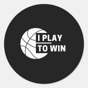Adesivo Divertido Eu Jogo Para Ganhar Esportes De Basquete