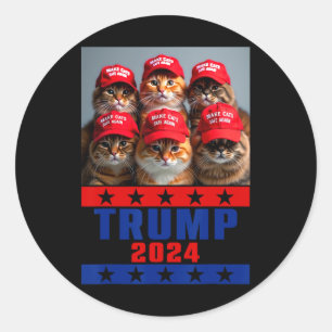 Adesivo Divertido Faça Gatos Salvar Novamente Trump EUA Pr