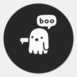 Adesivo Divertido Fantasma De Desaprovação Boo Halloween