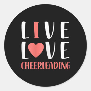 Adesivo Divertido Gráfico de Cheerleading ao Vivo Amor Mul