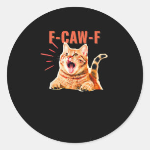 Adesivo Divertido Gráfico F-Caw-F Sarcástico Tendência Úni