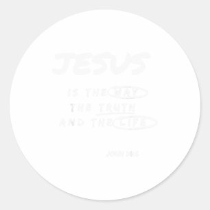Adesivo Divertido Jesus É O Caminho A Verdade E A Vida Cri