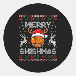 Adesivo Divertido Natal Swishmas Basquete Rena de Natal