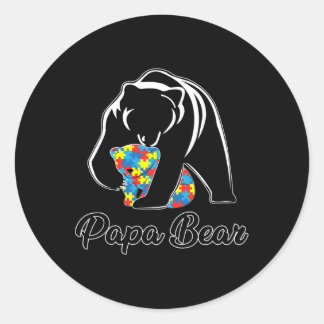 Adesivo Divertido Papá Urso Autismo Autismo Autismo Autism